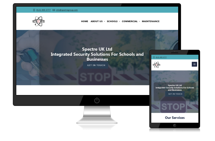 Spectre Security Website - Professional web design for security companies by Steony